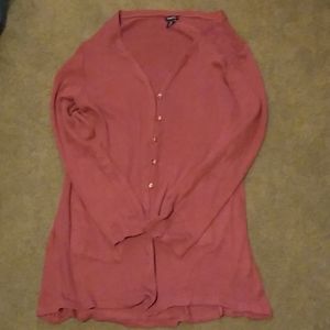 Purple Button Up Cardigan Sweater